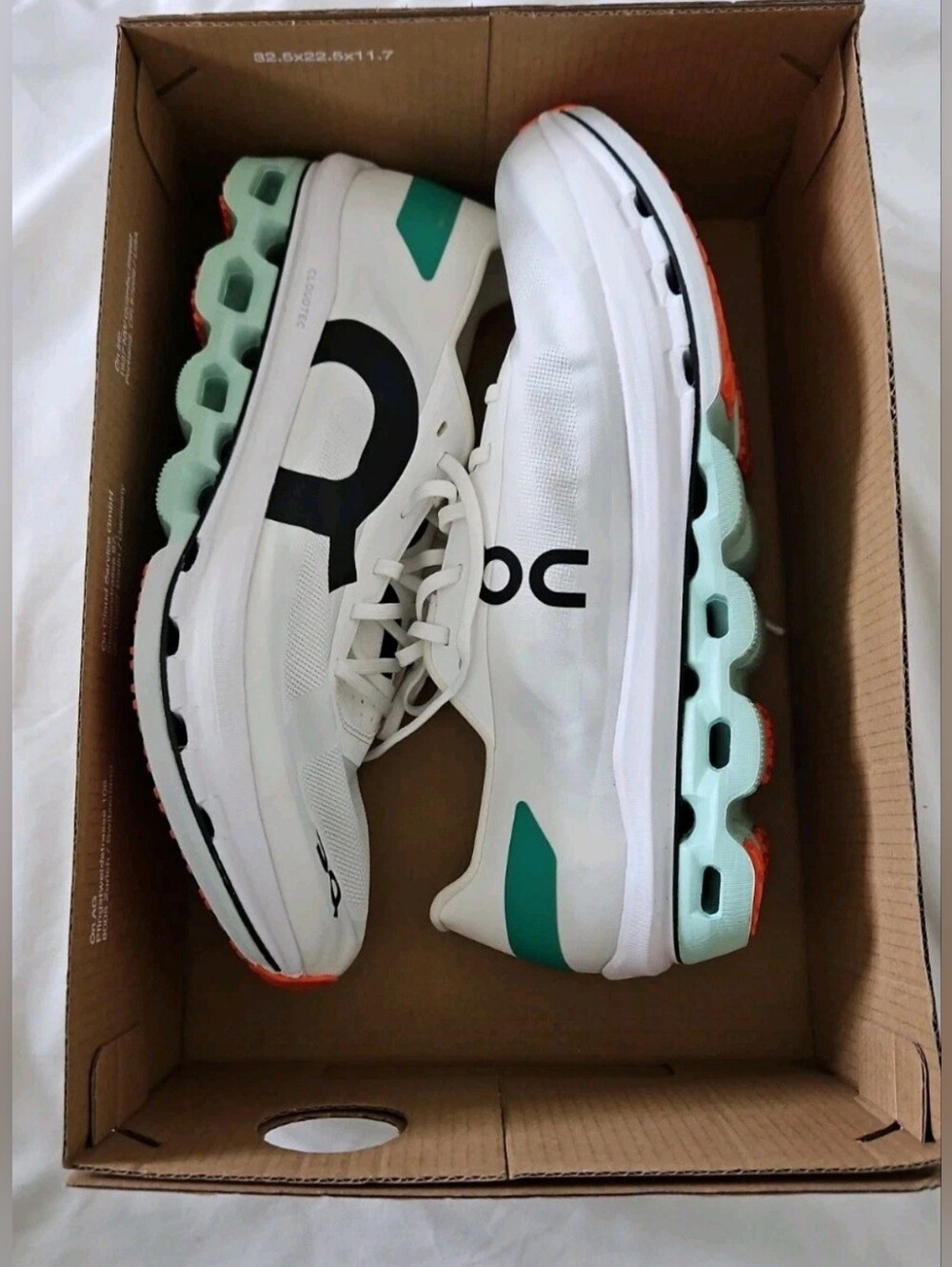 On Cloudboom Echo White Mint Running Shoes Womens 10.5 Carbon Plate NWOT - Picture 5 of 13